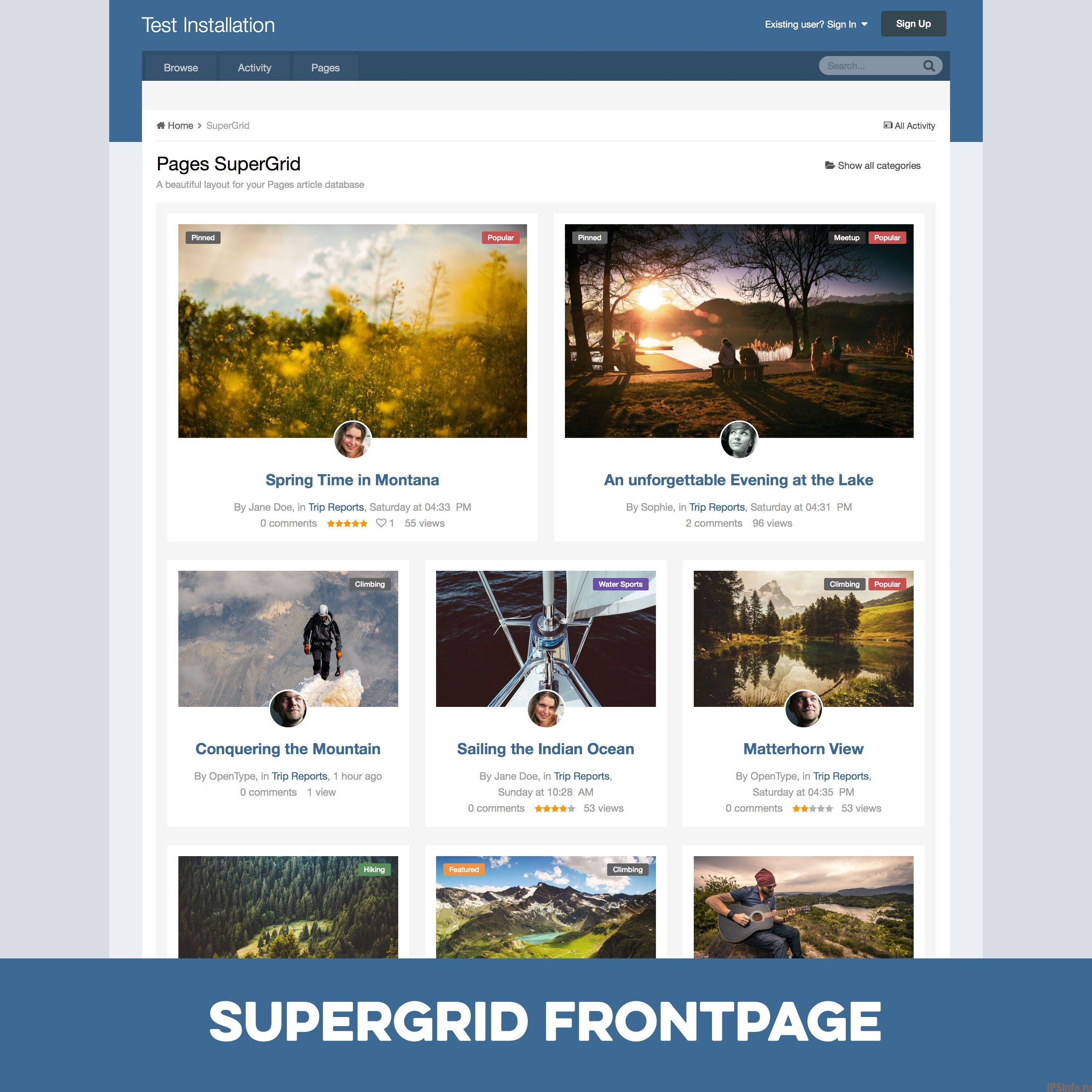 Pages SuperGrid