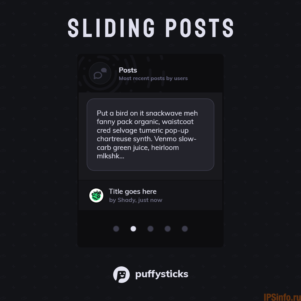 Sliding posts