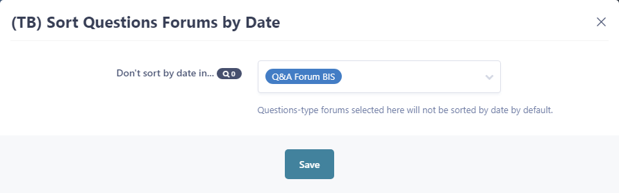 Sort Questions Forums by Date