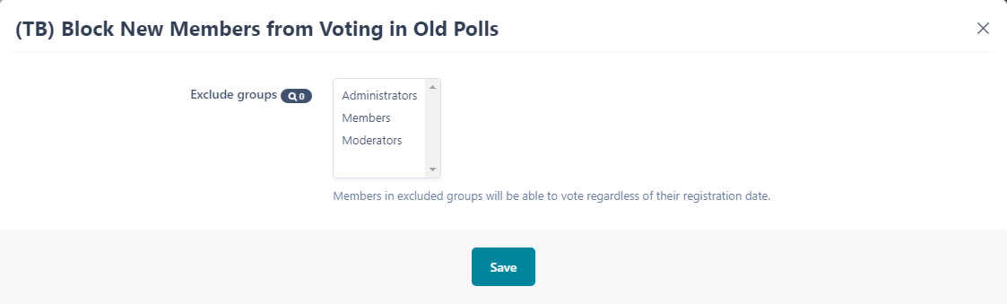 (TB) Block New Members from Voting in Old Polls