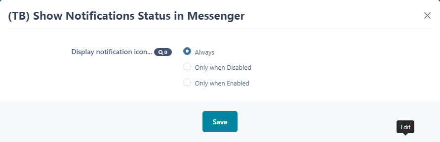 (TB) Show Notifications Status in Messenger